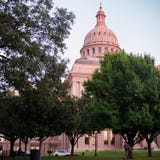 Texas Capitol Building al tramonto immagini stock Texas Capitol Building al tramonto immagini stock