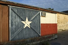 Texas Flag Painted on Historic Building