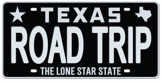 Texas License Plate Road Trip-Wijnoogst vector illustratie Texas License Plate Road Trip-Wijnoogst vector illustratie