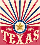 Texas Vintage-Plakat - Karte - West stock abbildung Texas Vintage-Plakat - Karte - West stock abbildung