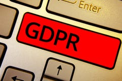 Text sign showing GDPR. Conceptual photo General Data Protection Regulation privacy eu laws compliance Keyboard brown keys yellow royalty free stock images Text sign showing GDPR. Conceptual photo General Data Protection Regulation privacy eu laws compliance Keyboard brown keys yellow royalty free stock images