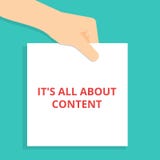 Text sign showing It s is All About Content stock illustration Text sign showing It s is All About Content stock illustration