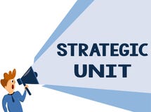 Text sign showing Strategic Unit. Conceptual photo profit center focused on product offering and market segment. royalty free stock images Text sign showing Strategic Unit. Conceptual photo profit center focused on product offering and market segment. royalty free stock images