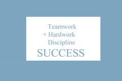 Text sign showing `Teamwork + Hardwork + Discipline = SUCCESS. royalty free illustration Text sign showing `Teamwork + Hardwork + Discipline = SUCCESS. royalty free illustration