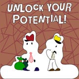 Text sign showing Unlock Your Potential. Conceptual photo Reveal talent Develop abilities Show demonstratingal skills royalty free illustration Text sign showing Unlock Your Potential. Conceptual photo Reveal talent Develop abilities Show demonstratingal skills royalty free illustration