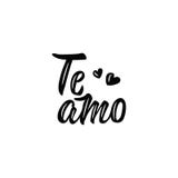 Text in Spanish: Love you. calligraphy vector illustration. Text in Spanish: Love you. Lettering. calligraphy vector illustration. element for flyers, banner vector illustration Text in Spanish: Love you. calligraphy vector illustration. Text in Spanish: Love you. Lettering. calligraphy vector illustration. element for flyers, banner vector illustration