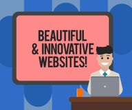 Texte d'écriture écrivant de beaux et innovateurs sites Web Blanc moderne attrayant de pages Web de signification de concept exce illustration de vecteur Texte d'écriture écrivant de beaux et innovateurs sites Web Blanc moderne attrayant de pages Web de signification de concept exce illustration de vecteur