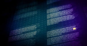 Texte en gros plan dans l'animation sans couture de boucle de fond pourpre bleu-foncé Texte en gros plan dans l'animation sans couture de boucle de fond pourpre bleu-foncé