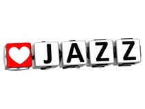 texto de Jazz Button Click Here Block do amor 3D ilustração royalty free texto de Jazz Button Click Here Block do amor 3D ilustração royalty free
