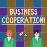 Texto de la escritura que escribe la cooperación del negocio Concepto que significa negocios para trabajar junto para el dinero stock de ilustración Texto de la escritura que escribe la cooperación del negocio Concepto que significa negocios para trabajar junto para el dinero stock de ilustración