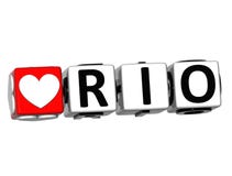 texto de Rio Button Click Here Block do amor 3D ilustração stock texto de Rio Button Click Here Block do amor 3D ilustração stock