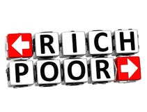 texto do bloco de 3D Rich Poor Button Click Here ilustração stock texto do bloco de 3D Rich Poor Button Click Here ilustração stock