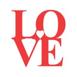 Texto rojo del AMOR aislado en el fondo blanco libre illustration Texto rojo del AMOR aislado en el fondo blanco libre illustration