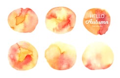 Textura da aquarela do vetor Manchas abstratas da laranja, as amarelas e as vermelhas ilustração do vetor Textura da aquarela do vetor Manchas abstratas da laranja, as amarelas e as vermelhas ilustração do vetor
