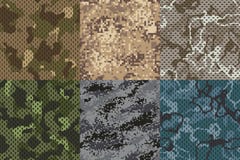 Textura de color caqui del camuflaje Bosque de la tela del ejército y sistema inconsútiles de las texturas del vector del modelo stock de ilustración Textura de color caqui del camuflaje Bosque de la tela del ejército y sistema inconsútiles de las texturas del vector del modelo stock de ilustración