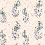 Texture décorative avec le firebird pourpre illustration stock Texture décorative avec le firebird pourpre illustration stock
