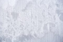 Texture of frozen snow on window glass in form of fantastic plants. stock images Texture of frozen snow on window glass in form of fantastic plants. stock images