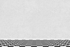 Textured white wall with black and white checkered floor Royalty Free Stock Photo Textured white wall with black and white checkered floor Royalty Free Stock Photo