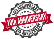 10th anniversary stamp Royalty Free Stock Images 10th anniversary stamp Royalty Free Stock Images