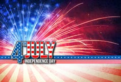 4th Of July - Independence Day Retro Card
