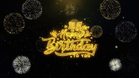 45th написанные с днем рождениями частицы золота взрывая дисплей фейерверков 45th написанные с днем рождениями частицы золота взрывая дисплей фейерверков