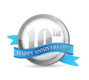10th уплотнение годовщины и иллюстрация ленты бесплатная иллюстрация 10th уплотнение годовщины и иллюстрация ленты бесплатная иллюстрация