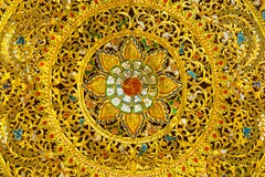 Thai Art Woodcraft With Gold Paint. Stock Photo Thai Art Woodcraft With Gold Paint. Stock Photo