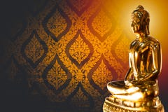 Thai asian golden buddha with space for text royalty free stock image Thai asian golden buddha with space for text royalty free stock image