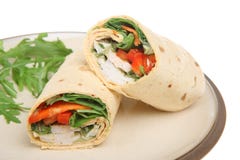 Thai Chicken Wrap Royalty Free Stock Images Thai Chicken Wrap Royalty Free Stock Images