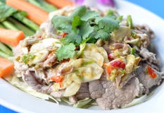 Thai Food : Mix Pork With Spicy Hot Chili Royalty Free Stock Photo Thai Food : Mix Pork With Spicy Hot Chili Royalty Free Stock Photo