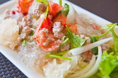 Thai Seafood Spicy Salad Stock Photos Thai Seafood Spicy Salad Stock Photos