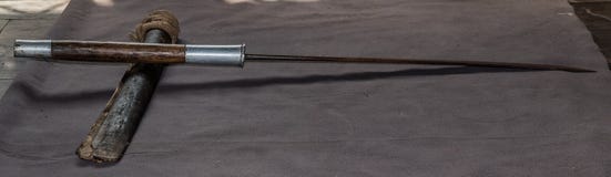 Thai sword of great-grandfather, Ancestral sword. royalty free stock photography Thai sword of great-grandfather, Ancestral sword. royalty free stock photography
