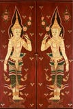 Thai Traditional Style Door Stock Images