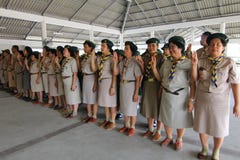 Thailändisches Lehrerpfadfinderlager stockbilder Thailändisches Lehrerpfadfinderlager stockbilder