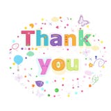 Paper Thank You Confetti Sign Stock Vector - Image: 57529979