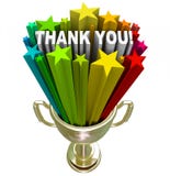 Thank You Trophy Recognition Appreciation of Job Efforts
