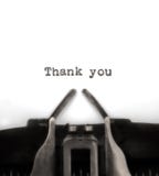 Thank You Typed by Vintage Typewriter