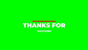 Thank You For Watching Green Screen Text Animation Stock Video Video Of Concept Message