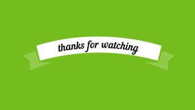 Thanks For Watching Animated Text With Green Screen Stock Video Video Of Digital Communication