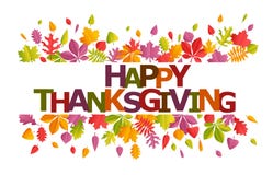 Thanksgiving heureux avec des feuilles illustration stock Thanksgiving heureux avec des feuilles illustration stock