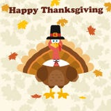 Thanksgiving Turkey Bird Wearing A Pilgrim Hat Under Happy Thanksgiving Text stock illustration Thanksgiving Turkey Bird Wearing A Pilgrim Hat Under Happy Thanksgiving Text stock illustration
