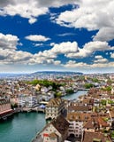 The Aerial View Of Zurich City Stock Photography