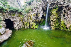 The Artificial Hill And Waterfall Stock Photography The Artificial Hill And Waterfall Stock Photography