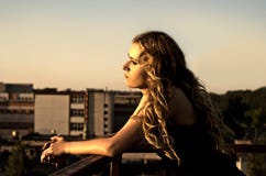 The Beautiful, Sad Girl Stock Images The Beautiful, Sad Girl Stock Images