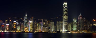 The Building Of HongKong,in Night Royalty Free Stock Images