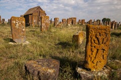 The Cemetery Of Noratus, Armenia Royalty Free Stock Image The Cemetery Of Noratus, Armenia Royalty Free Stock Image
