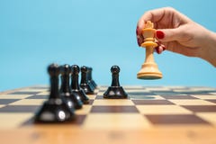 The Chess Board And Game Concept Of Business Ideas And Competition. Royalty Free Stock Photos