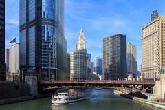 The Chicago River Serves As The Main Link Between The Great Lake Royalty Free Stock Photography