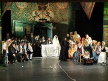 The Fiddler On The Roof - Actors On Stage Stock Images