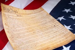 The First Page Of The US Constitution Stock Photos